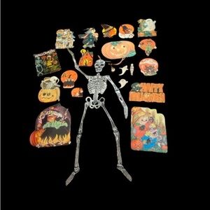 VTG 80-90s the beistle co. Made in USA halloween decor with 4ft skeleton